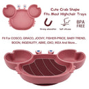 3Pcs/Set Baby Safe Silicone Dining Plate Food Feeding With Spoon Fork Cartoon Children Dishes Prevent Tipping Over And BPA Free