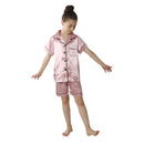 teenager loungewear children home clothing kids pajamas set girls silk satin pijama boys sleepwear baby nightgowns for 3-13Y
