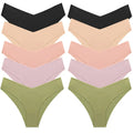 WHPC 10PCS/Set Women's Panties Seamless Fashion V-Cut Underwear Sexy Lingerie Comfort Sports Briefs Breathable Female Underpants