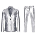 Men's Suit Sets Chic Shiny Gold 2 Pieces Suits Blazer+Pants Sets Stage Perform Clothes Party Nightclub Dancer Costume Sets Men