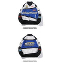 Autumn Varsity Jacket Long Sleeve Motorcycle Jacket Racing Baseball Jacket Women Y2k Printed Casual Loose Coat Single-breasted