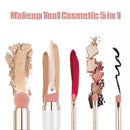 Makeup Brushes 5 In 1 Retractable Set, Foundation Brush | Eyebrow Brush| Lip Brush | Eyeshadow Brush,Multi-functional Makeup Brush For Travel & Home