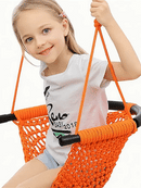 Hand-woven children's swing, suitable for indoor and outdoor, playground, backyard
